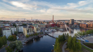 Tampere city top view